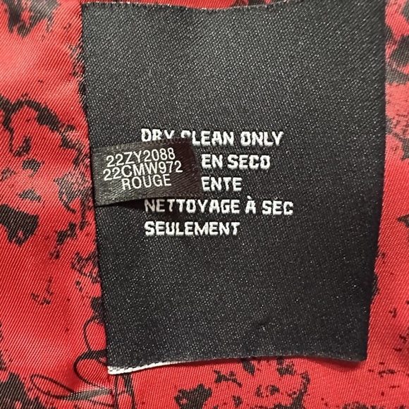 Vtg Y2K Guess Red Wool Blend Peacoat Jacket w/ Belt W Sz SM/M Winter Outerwear - Picture 10 of 16